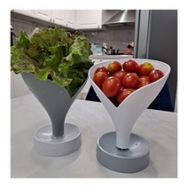 물빠짐 야채그릇 상추접시 쌈접시 깔대기 물빠짐채반, 1개