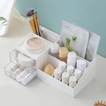 화장품 정리함 깔끔한 화장대 정리 멀티 서랍형, 블루