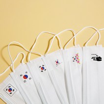 덴탈 태극기 인쇄 마스크 10매 디자인 프린팅 기업 단체 홍보 마스크, 태극기 휘날리며(10매)