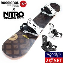 ROSSIGNOL ANGUS + NITRO STAXX 남성 스노우 보드 스노우 보드 판 바인딩 2 점 세트 하이브리드 캠버 일본 정규품