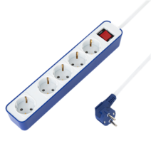 필립스 디자인컬러탭 4000W 고용량멀티탭 과부하차단 5구2M, 블루 5구, 2M, 1개