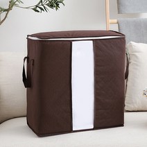 하주글로벌 숨쉬는 대용량 이불보관 이불정리 옷 정리함, (세로형) 다크 브라운, 1개