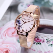 올리비아 버튼 워터컬러 플로럴 메쉬 시계 OB16PP39 olivia burton