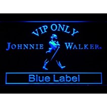 VIP전용 조니워커블루라벨 LED 네온 라이트 사인, 보라색_40x30cm Horizontal