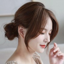 C컬 옆머리 똑딱이 부분가발 5p 긴앞머리 헤어피스, 상세 참조, 상세 참조