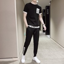 남성 여름 반팔 트레이닝복 세트