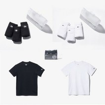 뉴에라 무지 에센셜 반팔 티셔츠 3팩 화이트12715309 블랙12580021 N 12580018 12580021 12715309