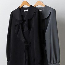 시드마켓 / 랩 러플 카라 블라우스 211J454S 빅사이즈 여성의류