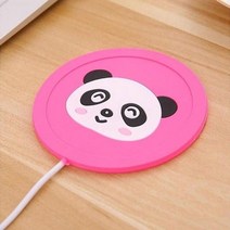 핫탑머그워머 음료보온기 머그컵워머 USB 홈 오피스 절연 컵 패드 열 히터 우유 차 커피 잔 따뜻하게, 9x9cm, 분홍