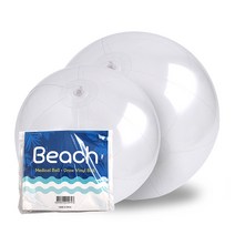 [아이디몬] 그리기 비치 볼 투명 소 대 꾸미기 물놀이 공 탱탱 에어 볼 만들기, 1개