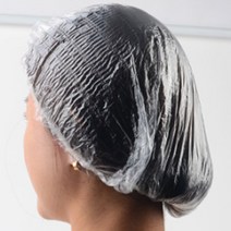 투명한 일회용 비닐 헤어 커버 캡 100장 일회용 장독대
