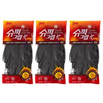 3M 겨울 혹한기 기모장갑 슈퍼그립 핫, L, 3개