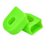 1 쌍 크랭크 수호자 실리콘 내마 모성 자전거 액세서리 안전 승마, green