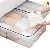 스토어91 이불 정리함 리빙 박스 침대밑 수납 패브릭 수납함 옷 보관함 보관팩, 70L, 1개