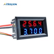 검전기 테스터 M4430 DC 0-100V 0-200V 10A 0.28 인치 LED 디지털 전압계 전류계 4 비트 5 와이어 전압 감지기 자동차 156166, 08 200V 10A RedBlue4Bit