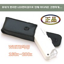 미니 LED 휴대용 확대경 교육 현미경 어린이 과학 키트 초등 학생 학습 아카데미 실험 측정 모발 학생용, 160x-200x(화이트)