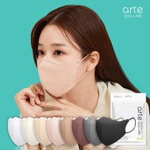 아르떼 에그라인 새부리형 컬러 마스크 중형 대형 50매/100매, 대형_화이트100매