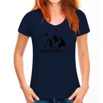 NEW Tee Shirt 마운틴 라이프 BIO Montagne 스키 스노우 보드 등산 에스컬레이드 스포츠, 5XL, WoMen blue