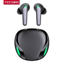 Tecsire X18 게임용 블루투스 이어폰 무선 스테레오 베이스 터치 컨트롤 마이크가 있는 낮은 대기 시간, 01. WHITE