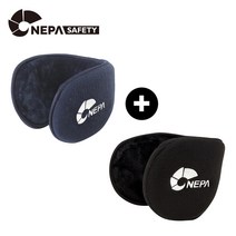 네파NEPA 세이프티 방한 귀마개 1+1 그레이 블랙 겨울 등산 낚시 자전거 골프, 블랙+네이비