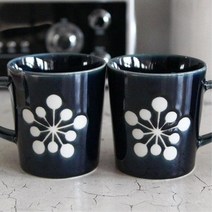 250ml 2p 일본 도자기 머그컵 쥬스 음료컵 물컵 차 홈카페 주스 커피컵, 네이비