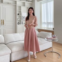 악녀일기 쿠지 핀턱 플리츠 스커트