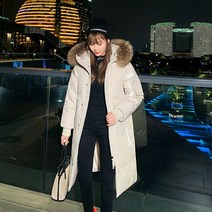 FANSYLI 남여공용 오리털 롱패딩 커플 코트 02호 11B7