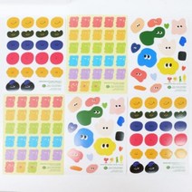 벌룬프렌즈 리무버블 스티커 3종 젤리렌지, 1개, 단품