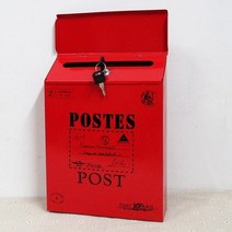우체통 우편수취함 고충처리함 건의함 소리함 home mailbox garden mail box lockable post box with key lock letter box 야외, 빨간색