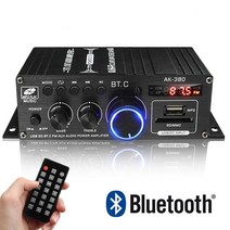 카오디오 블루투스미니 HIFI 자동차 홈 디지털 앰프 800W 12V Bluetooth5.0 카플레이어 파워 앰프 서라운드, 01 AK-380