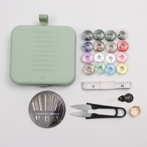 다기능 고급 봉제 상자 가정용 실용적인 봉제 도구 저장 상자 재봉 수동 봉제 가방 높은 품질과 좋은 품질, 자기 바늘 상자/녹색, 1개