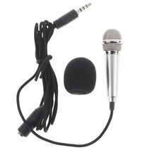 방송 장비 소리 음향 무선 스튜디오 마이크 휴대용 3.5mm 스테레오 ktv 노래방 미니 휴대 전화 pc 크기: app.5.5cm1.8cm, 3-스탠드 없이