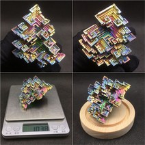 비스무트 무지개금속 비스무스 천연원석 비스무트결정 큐브, X1082-103.8g