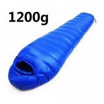 NEW 오리털 성인용 두께 미라 스타일 침낭 방수 찢어짐 방지 열 캠핑 야외 장비, [15] Blue 1200g