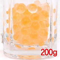 크리스탈볼 2mm 주황 하이드로 소일 워터젤 고흡수성수지 수정토 대체토양 수경재배 방향제 개구리알모양, 200개입