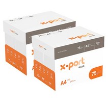 엑스포트 A4 복사용지 A4용지 75g 2500매 2박스, 없음