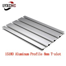 1pc 15180 알루미늄 프로파일 압출 8mm T-슬롯 CNC 3D 프린터 부품 작업대 프레임 양극산화처리 선형 레일 100/400/500/600/1000mm, only 5pcs M4 Nut