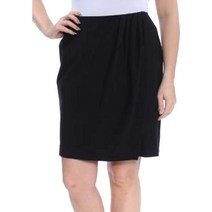 DKNY 여성용 블랙 무릎 위 랩 스커트 14