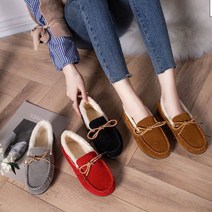 헬로슈즈 hs2636 여성 모카신 퍼 내피 스니커즈 털단화