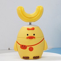 가성비어린이용 자동 칫솔 U 모양 360 도 음파 충전기 실리콘 헤드 만화 방수, 01 2-6 years old