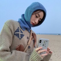 비아워 니트 바라클라바 후드넥워머
