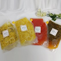 웜푸드 수제과일청 대용량 2kg 6종(레몬청 자몽청 레몬키위청 레몬생강청 패션후르츠청)선택 집/카페용/매장용, 패션후르츠망고청