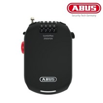 아부스 ABUS 콤비플레스 2503 CombiFlex 120cm 자전거용 케이블락 자물쇠, 블랙