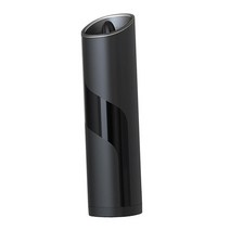 여행을위한 소금 분쇄기 밀 전기 스테인레스 스틸 주방 선물, 검은색, 20cmx5.6cm, 설명한대로