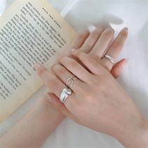 브이와이 여자 링 세트 트리플 키치룩 오픈링 모양 반지