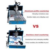 CNC조각기 4 축 CNC 6040 2.2KW 선형 가이드 레일 금속 조각 1500W Mach3 라우터 밀링 머신 3040 핸드 휠, [06] Upgrade Steel Table, [01] 1500W 300x400mm, 1개