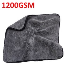 세차용 마이크로 화이버 타올 자동차 청소 건조용 두꺼운 세차 걸레 1200GSM, [03] 1200GSM Black