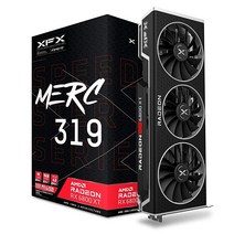 XFX Speedster MERC319 AMD 라데온 RX 6800 XT 코어 게이밍 그래픽 카드 16GB GDDR6 HDMI 3xDP RX-68XTALFD9 포함, RX 6400