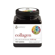 Youtheory 유씨어리 콜라겐 + 비타민C 6000mg 160정, 1팩