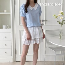 디자이어로즈 디자이어로즈 여성 면 여름 엠보싱 반팔 블라우스 4color (8739177)